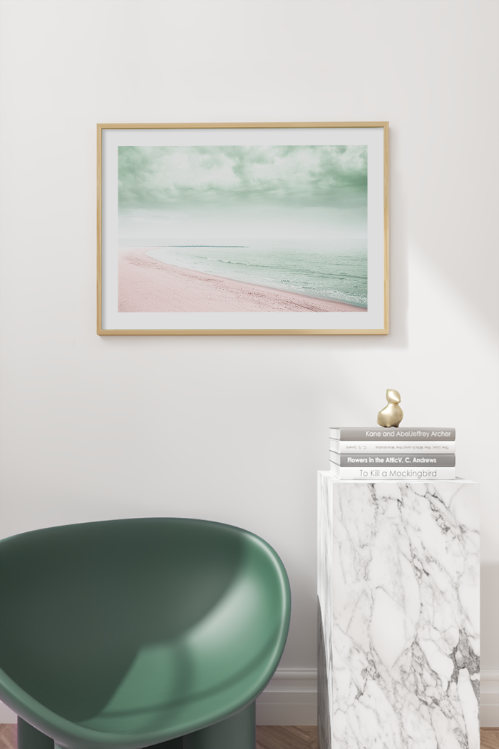 Mintgreen Beach Poster