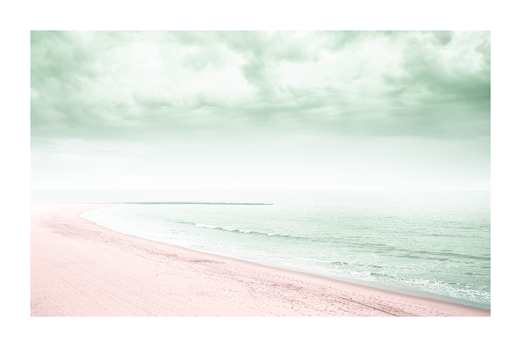 Mintgreen Beach Poster