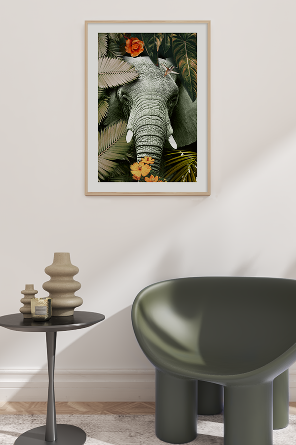 Elephant Close Up Poster