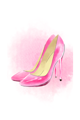 Pink High Heel Poster