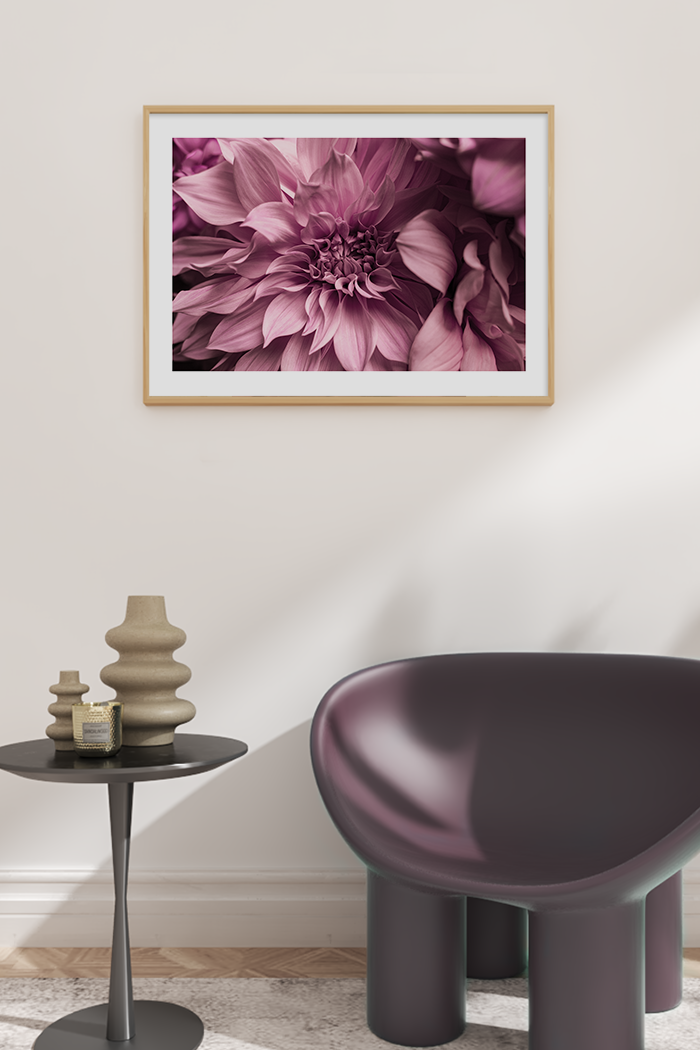 Vintage Purple Dahlia Poster