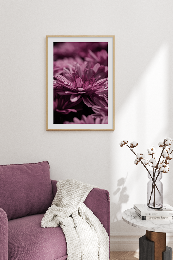 Close Up of Purple Flower Poster