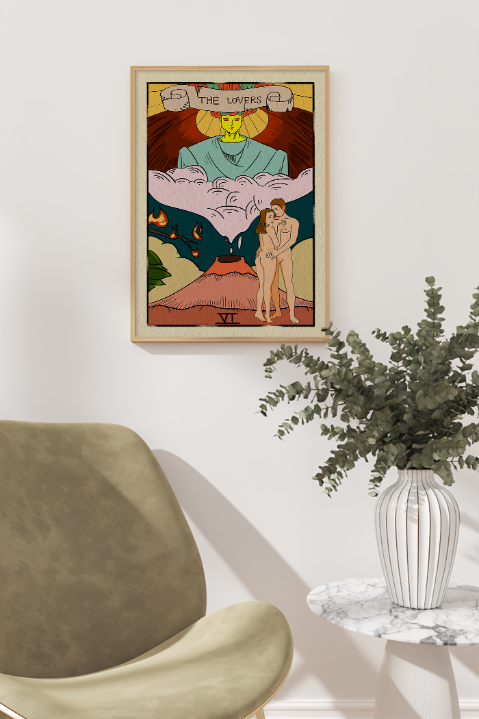 Tarot the Lovers Poster
