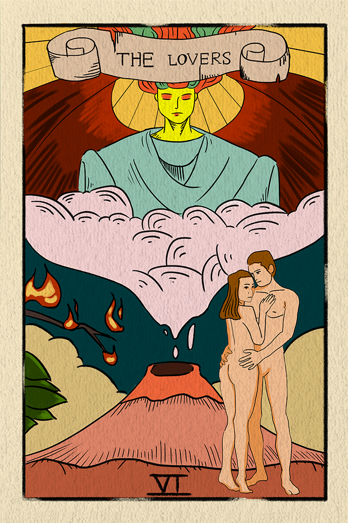 Tarot the Lovers Poster