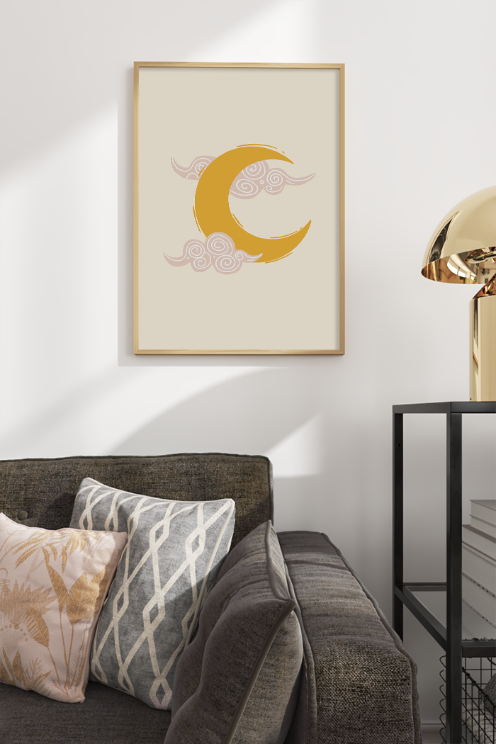 Moon Illustration Poster