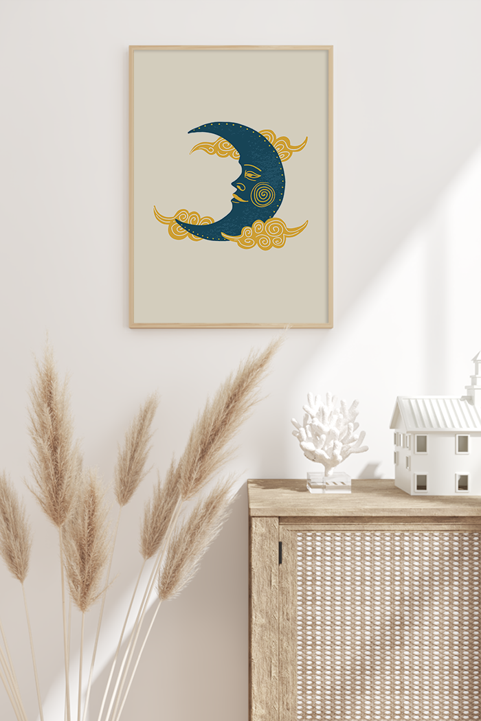 Abstract Moon Poster