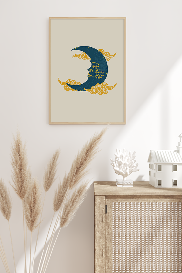 Abstract Moon Poster