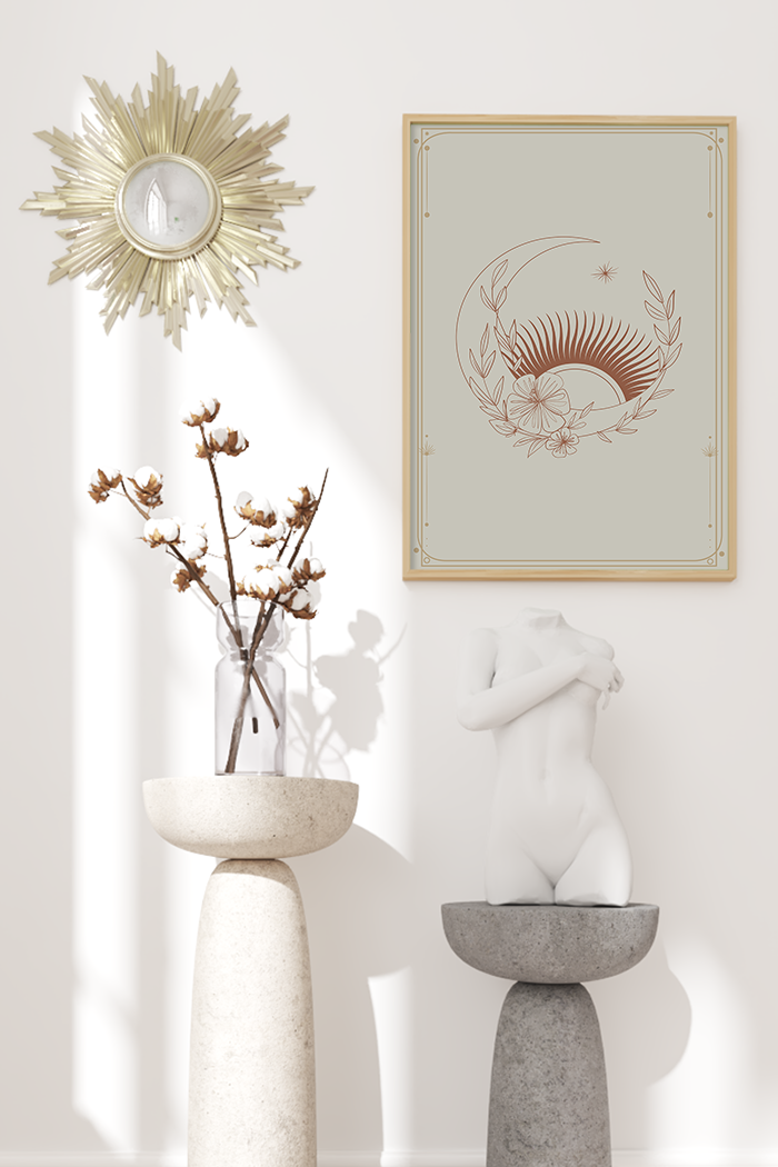 Abstract Moon Illustrations Poster No.2