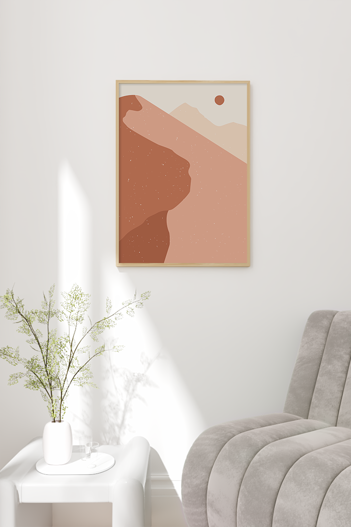 Abstract Boho Mountain Poster