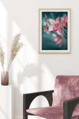 Butterfly in Orchid Poster