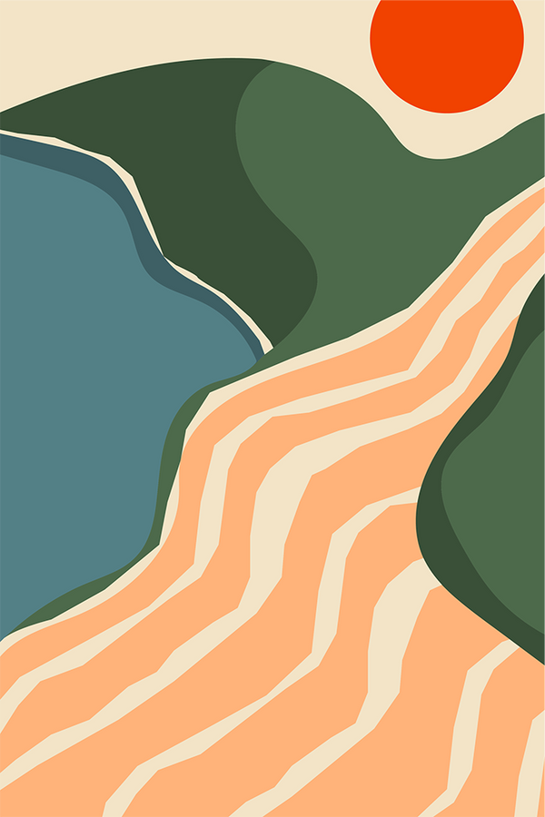 Abstract River Poster