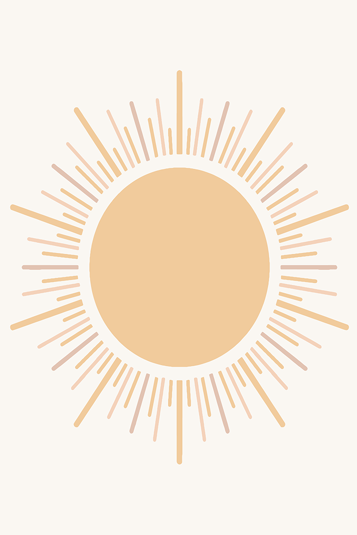 Boho Sun Illustration Poster