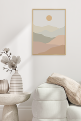 Abstract Pastel Mountain Poster