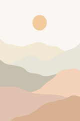 Abstract Pastel Mountain Poster