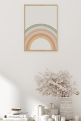 Abstract Pastel Rainbow Poster