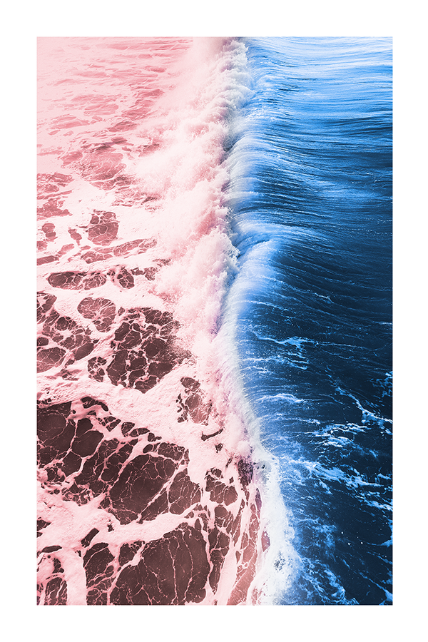 Pink Blue Wave Poster