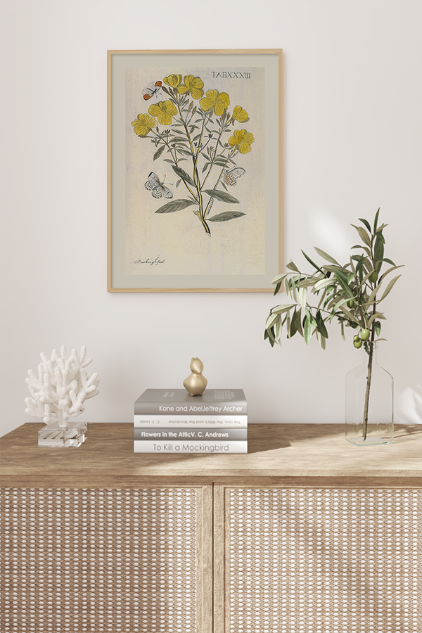 Vintage Yellow Flower Poster