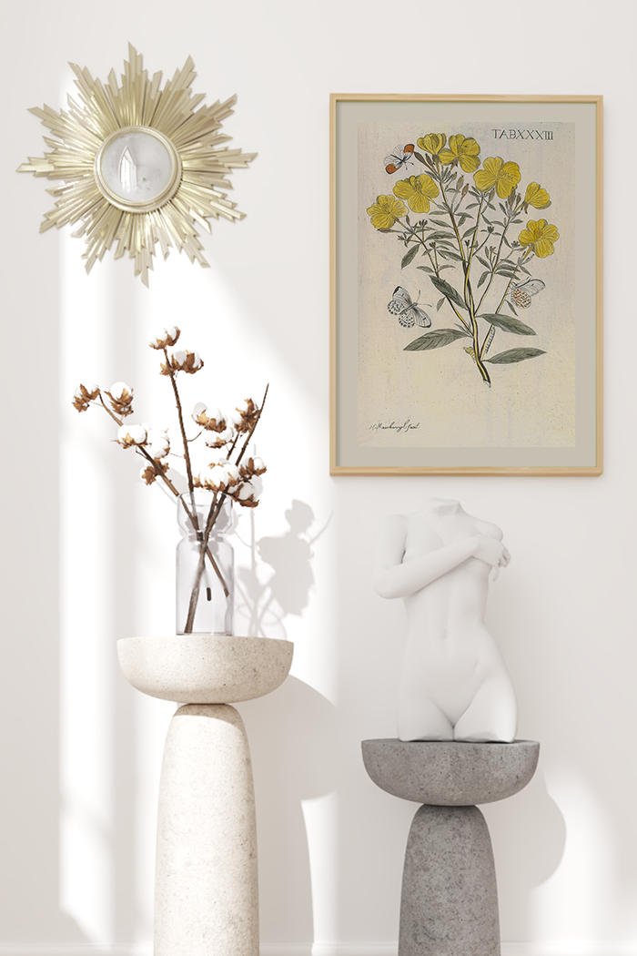 Vintage Yellow Flower Poster