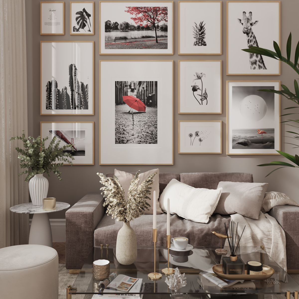 Black and White Living Room Sofa Wall Ideas Gallery Wall Minimalism