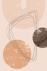 Abstract Boho Shapes Poster No.3