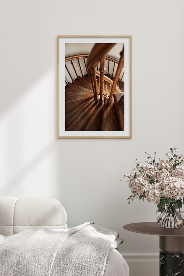 Wooden Spiral Staircase Poster