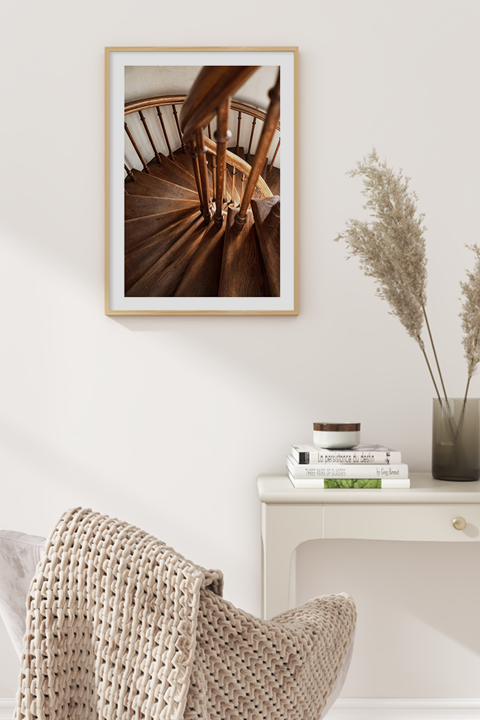 Wooden Spiral Staircase Poster