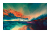 Abstract Violent Sunset Poster