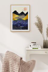 Abstract Mountain Painting Poster