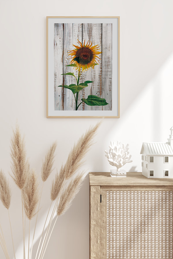 Retro Sunflower Poster