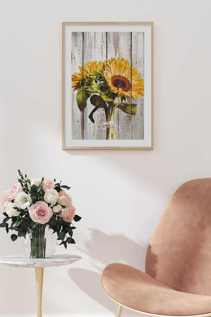 Retro Sunflower Poster No.3