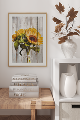 Retro Sunflower Poster No.3