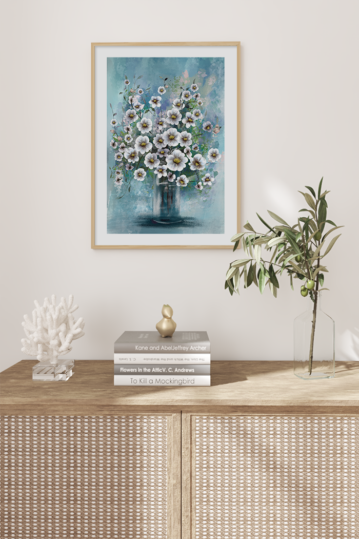 Flower Arrangement Painting Poster
