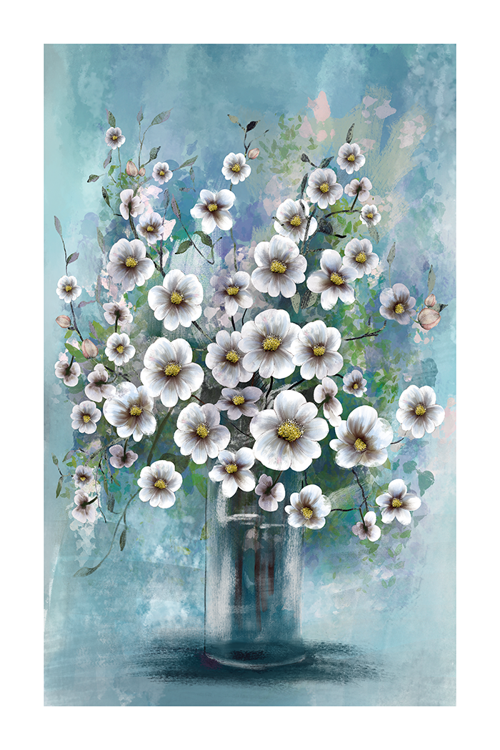 Flower Arrangement Painting Poster