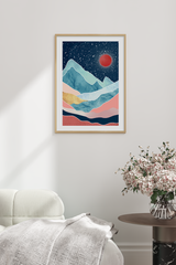 Abstract Star Mountain Poster