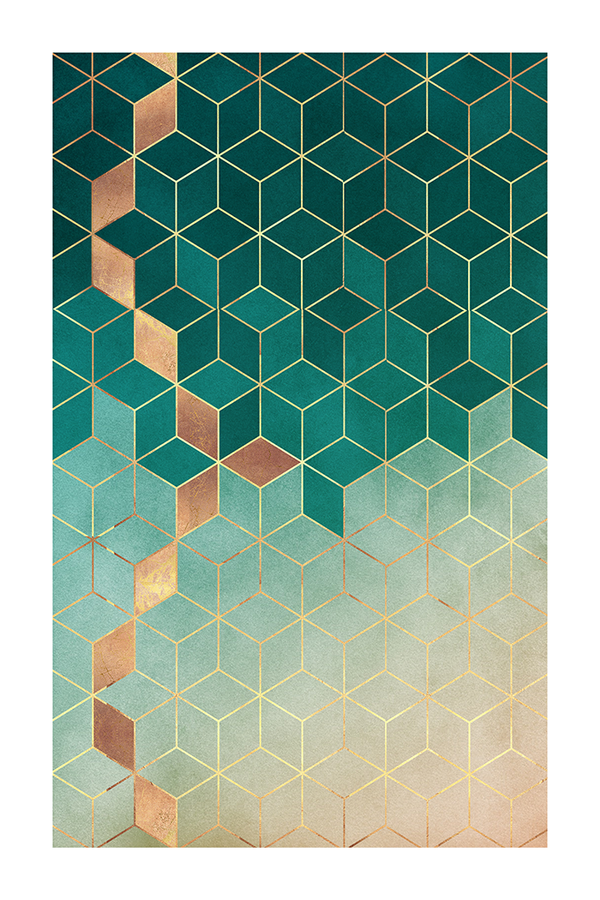 Green Cube Poster