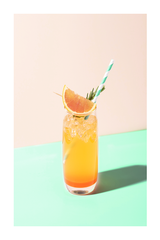 Icy Orange Drink Poster