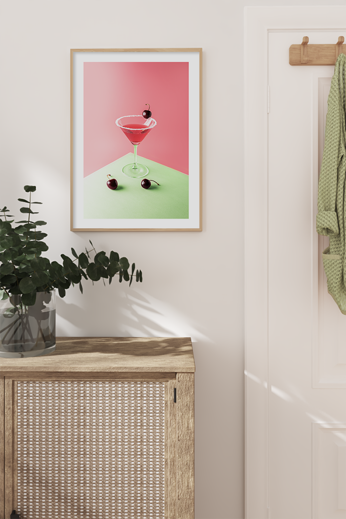 Pink Green Cocktail Poster
