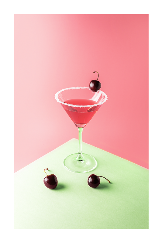 Pink Green Cocktail Poster