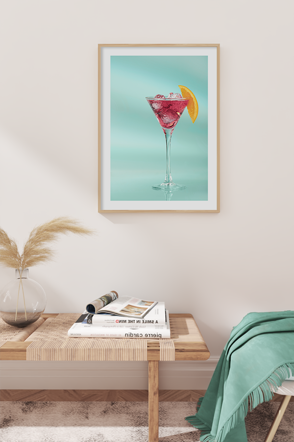 Turquoise Purple Cocktail Poster