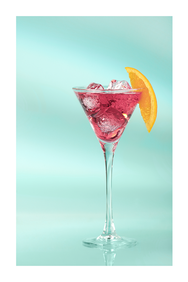 Turquoise Purple Cocktail Poster