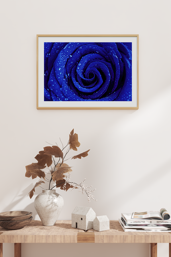 Klein Blue Rose Poster