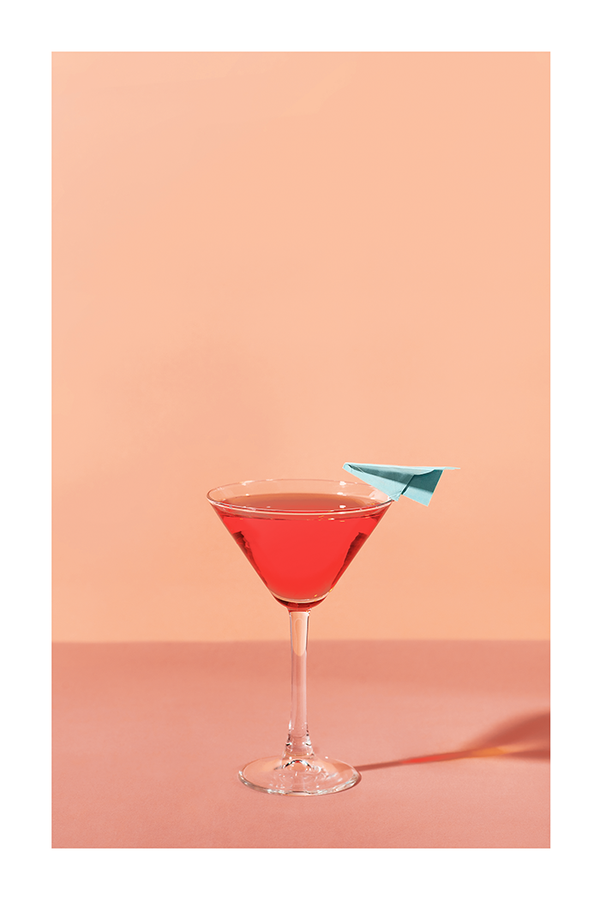 Orange Red Cocktail Poster