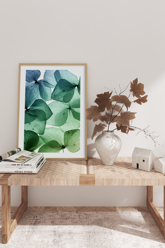 Green Leaf Close Up Poster