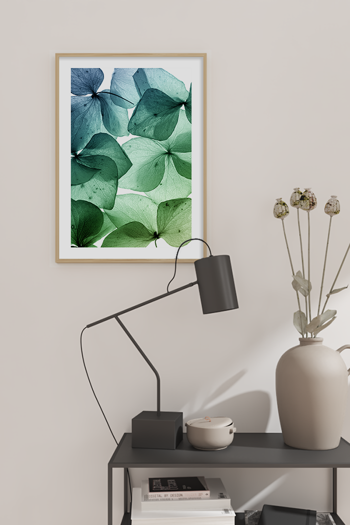 Green Leaf Close Up Poster