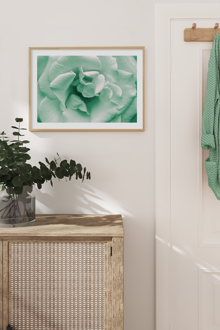 Green Flower Petal Detail Poster
