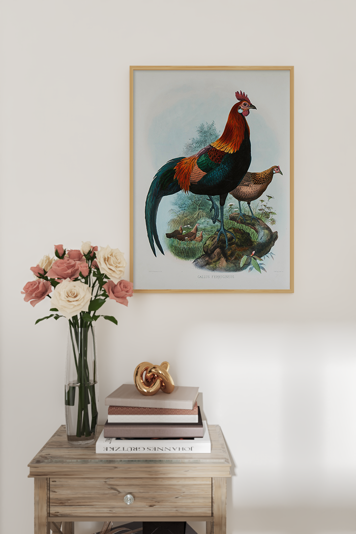 Retro Rooster Poster