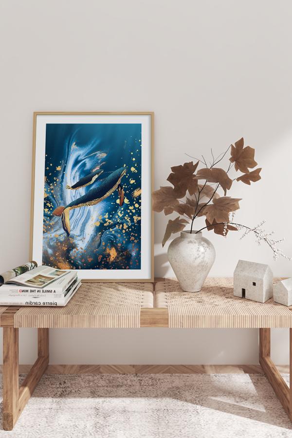 Dolphin Illustration Poster