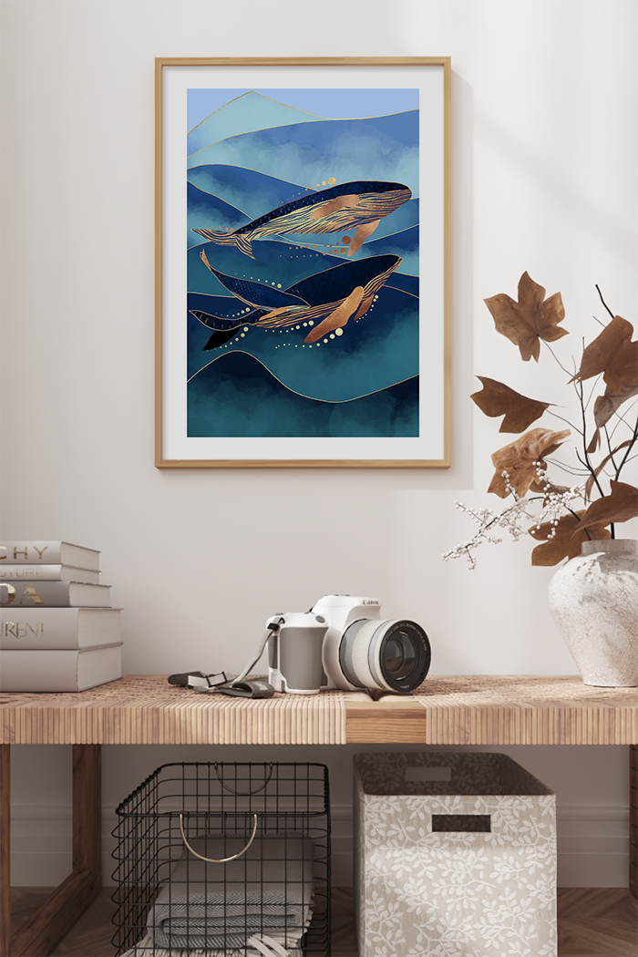 Dolphin Illustration Poster No.2