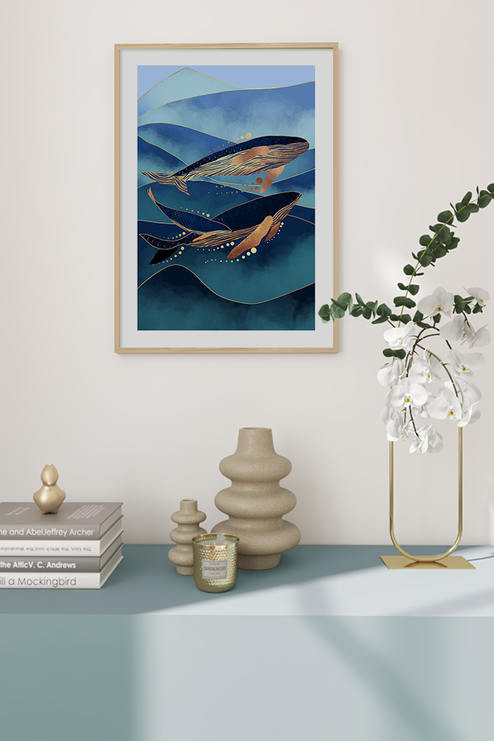 Dolphin Illustration Poster No.2