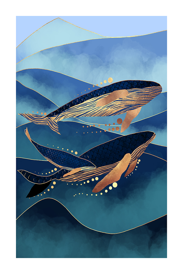 Dolphin Illustration Poster No.2